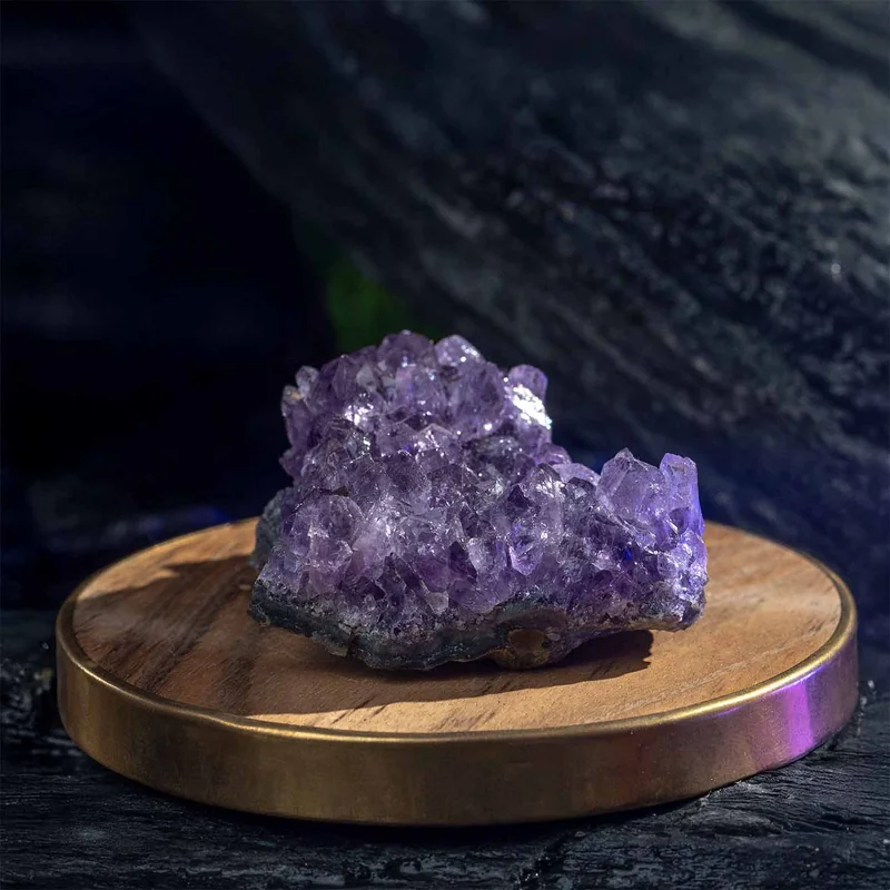Amethyst natural stone close-up